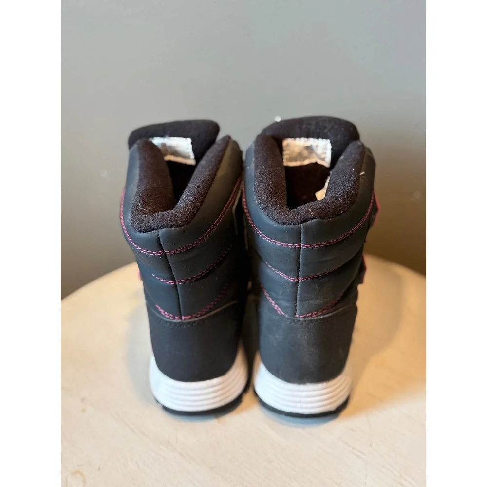Wonder Nation Kids Black Pink Winter Snow Boots‎ Toddler Size 1